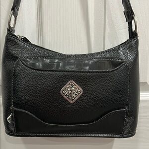 Elegant Black Leather Shoulder Bag